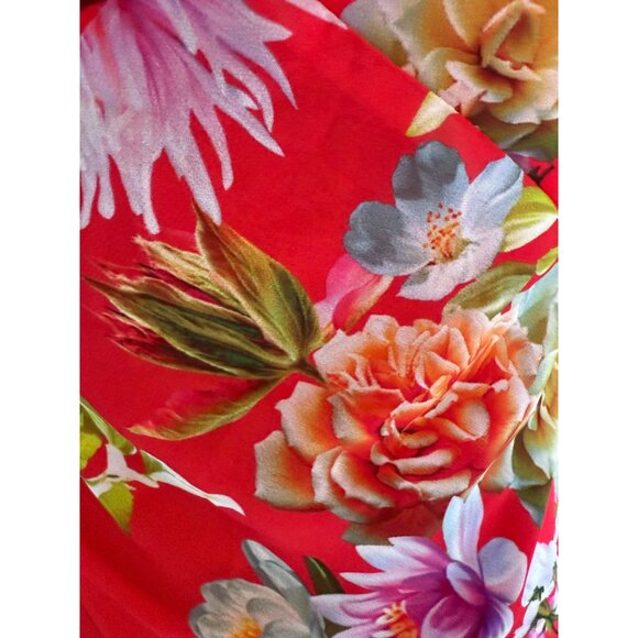 NWT Aqua‎ Red Floral Halter Formal Maxi Dress Size 12 Tie Back - Picture 14 of 14